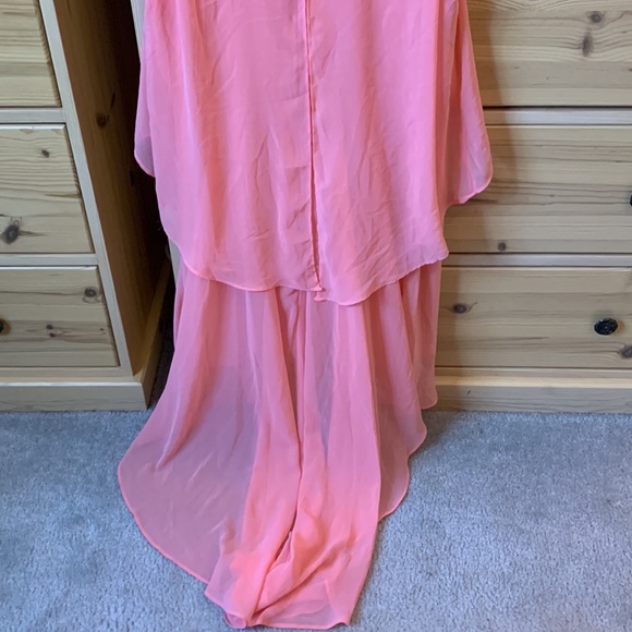 Bisou Bisou Light Pink High Low Hem Dress Size 14 - Picture 5 of 9